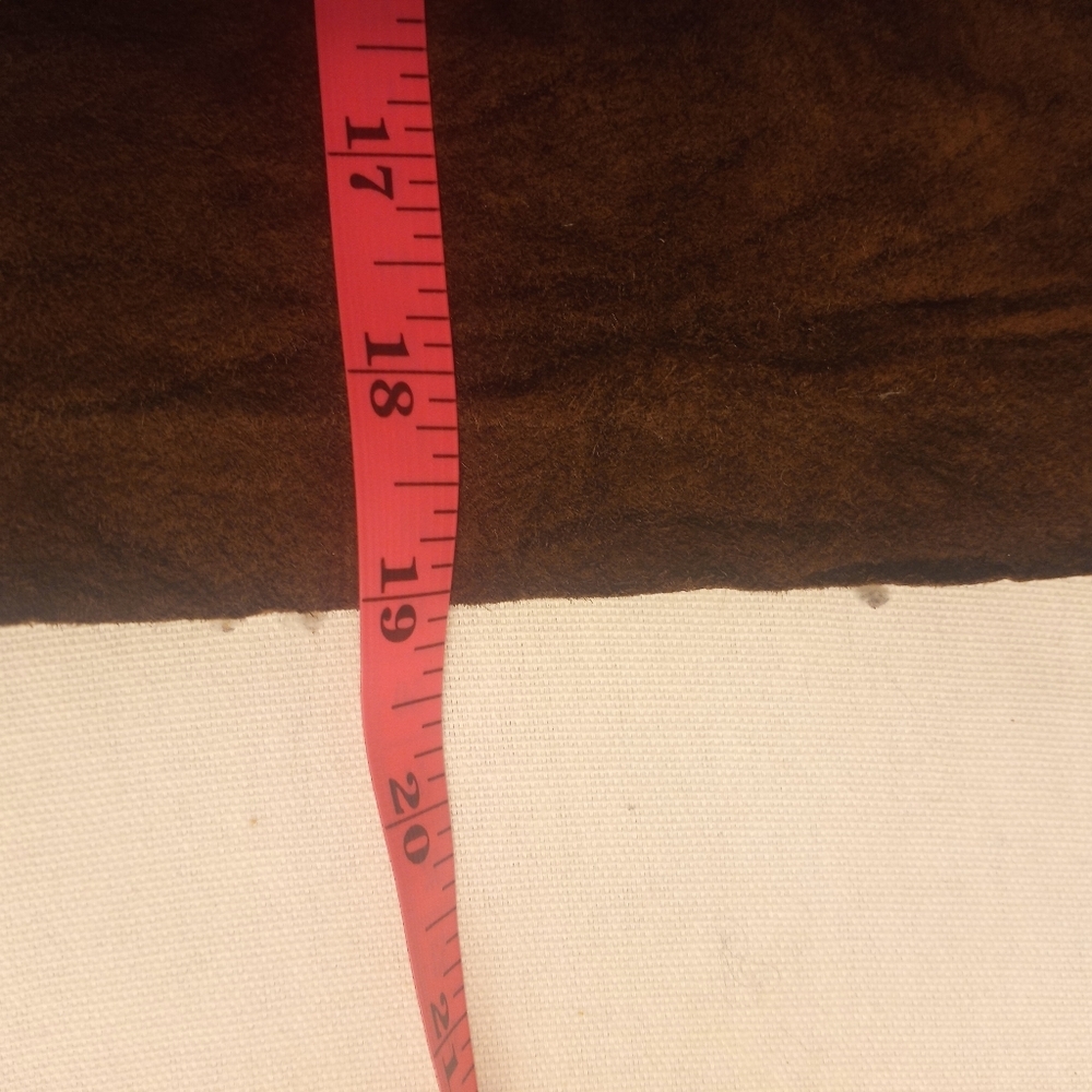 Apostrophe Leather Suede Patchwork Retro 70s Style Tan Brown Hippie Boho Skirt 8 - Picture 13 of 13